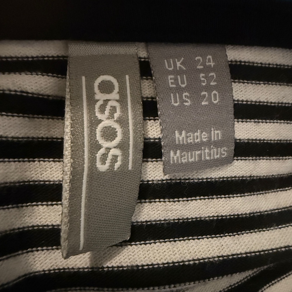 Active Seller! ASOS Striped Plus Size Dress size 20Casual Office Fall - Picture 2 of 3